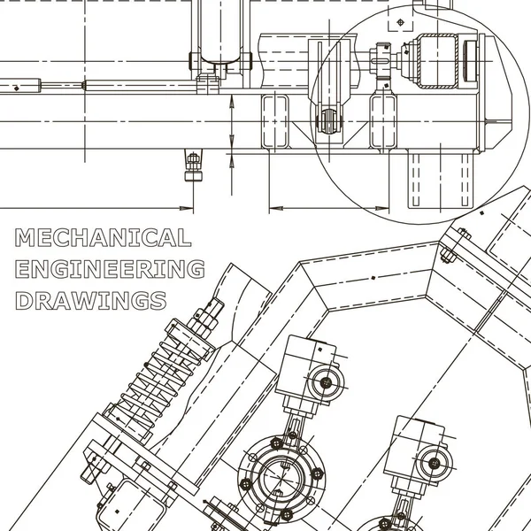 Blueprint Scheme Plan Sketch Technical Illustrations Background Corporate Identity — Stock Vector
