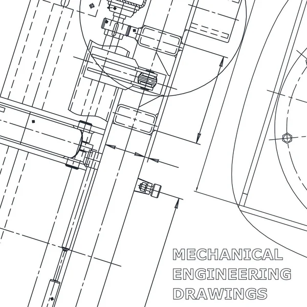 Blauwdruk Schets Vectorillustratie Engineering Corporate Identity Cover Flyer — Stockvector