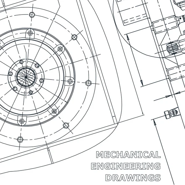 Blueprint Sketch Vector Engineering Illustration Corporate Identity — Stock Vector