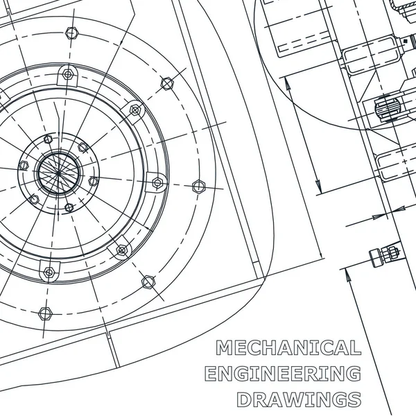 Blaupause Skizze Vektor Engineering Illustration Corporate Identity — Stockvektor