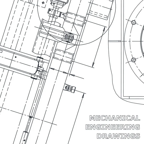 Blauwdruk Schets Vectorillustratie Engineering Cover Flyer Banner Achtergrond Instrument Making — Stockvector