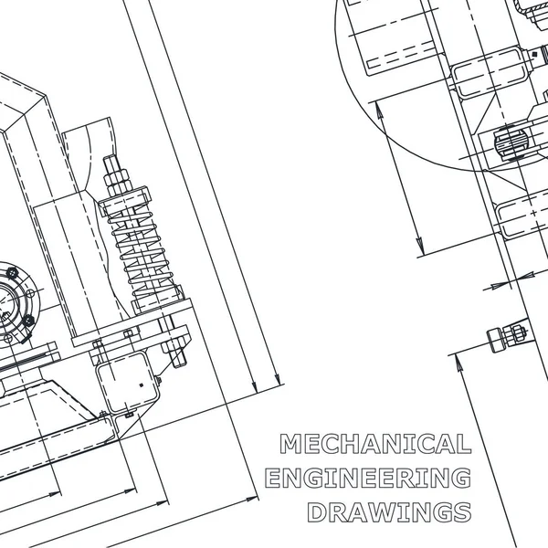 Plano Sketch Ilustración Ingeniería Vectorial Cubierta Volante Pancarta Fondo Dibujos — Vector de stock