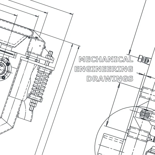 청사진 스케치 엔지니어링 그림입니다 전단지 배경입니다 만들기 드로잉입니다 드로잉입니다 정체성 — 스톡 벡터