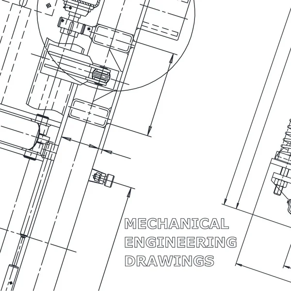 Plano Sketch Ilustración Ingeniería Vectorial Cubierta Volante Pancarta Fondo Fabricación — Archivo Imágenes Vectoriales