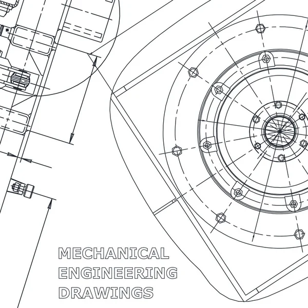 Planta Sketch Ilustração Engenharia Vetorial Capa Folheto Banner Identidade Corporativa —  Vetores de Stock