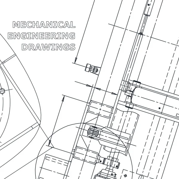 Blauwdruk Schets Vectorillustratie Engineering Cover Flyer Mechanische Huisstijl — Stockvector