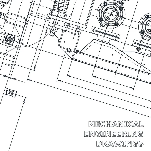 Blaupause Vektor Engineering Illustration Computergestützte Konstruktionssysteme Corporate Identity — Stockvektor