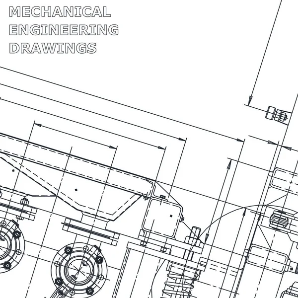 Plano Ilustración Ingeniería Vectorial Sistemas Diseño Asistido Por Computadora Fabricación — Archivo Imágenes Vectoriales