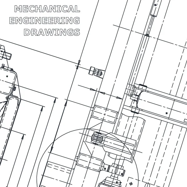 Blueprint Wektor Ilustracja Inżynieria Ilustracji Technicznych Tylny Ogród Schemat Schemat — Wektor stockowy