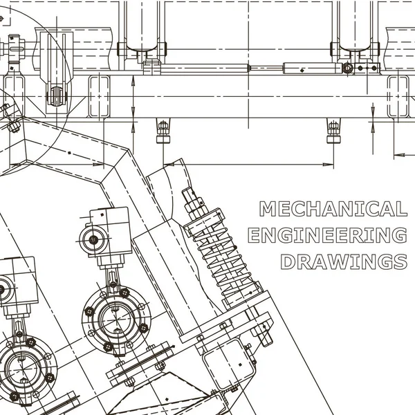 Sistemas Diseño Asistido Por Computadora Dibujos Para Hacer Instrumentos Plano — Archivo Imágenes Vectoriales