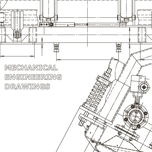 Corporate Identity Datorstödd Design System Instrument Making Ritningar Blueprint Kopplingsschema — Stock vektor