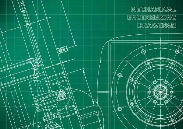Схема Векторный Рисунок Механическое Изготовление Инструментов Светло Зеленый Фон Сетка — стоковый вектор