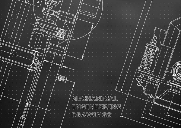 Blauwdruk Schets Vectorillustratie Engineering Cover Flyer Banner Achtergrond Instrument Making — Stockvector