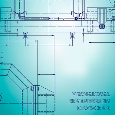 Bilgisayar destekli tasarım sistemleri. Açık mavi, plan, plan. Endüstri. Şirket Kimliği