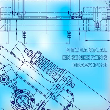 - Bilgisayar destekli tasarım sistemleri. - Mavi arka plan. - Makine üreten endüstri.