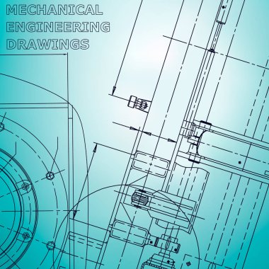 Ayrıntılı plan. Vektör mühendisliği çizimi. Şirket Kimliği. Kapak, ilan, afiş, arka plan. Açık mavi