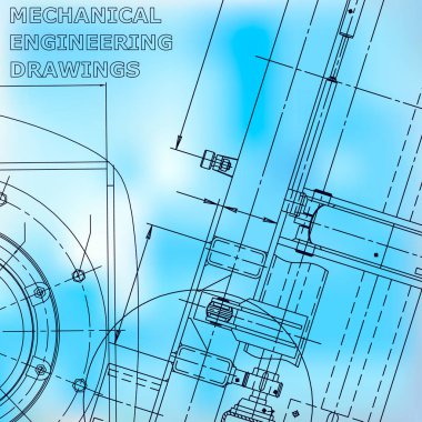 Ayrıntılı plan. Vektör mühendisliği çizimi. Şirket Kimliği. Kapak, ilan, afiş, arka plan. Mavi