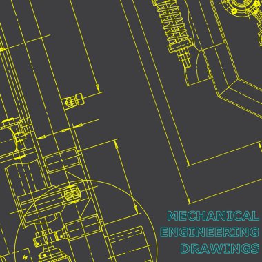 Ayrıntılı plan. Vektör mühendisliği çizimleri. Mekanik alet yapımı. Teknik olarak. Şirket Kimliği. Gri
