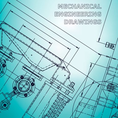 Ayrıntılı plan. Şirket Kimliği. Vektör mühendisliği çizimi. Bilgisayar destekli tasarım sistemleri. Alet yapımı çizimler. Açık mavi
