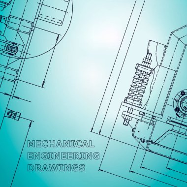 Taslak, Sketch. Vektör mühendisliği çizimi. Kapak, ilan, afiş, arka plan. Enstrüman. Şirket Kimliği. Açık mavi
