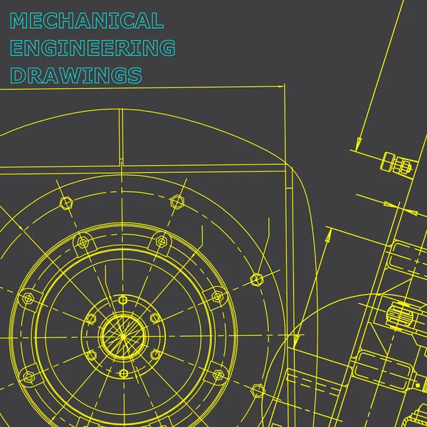 Plano Identidad Corporativa Ilustración Ingeniería Vectorial Cubierta Volante Pancarta Gris — Archivo Imágenes Vectoriales