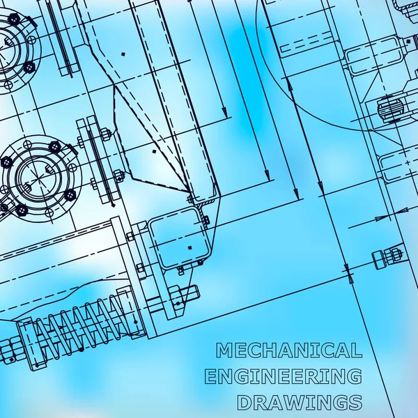 Blaupause Corporate Identity Illustration Zum Blauen Vektor Engineering Technische Abbildungen — Stockvektor