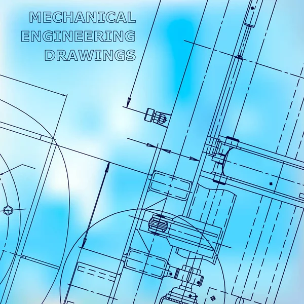 Plan Directeur Illustration Ingénierie Bleue Couverture Flyer Bannière Identité Entreprise — Image vectorielle