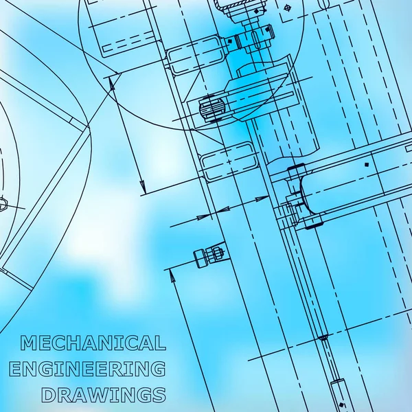 Planta Sketch Ilustração Vetorial Cobertura Mecânica Identidade Corporativa Azul —  Vetores de Stock