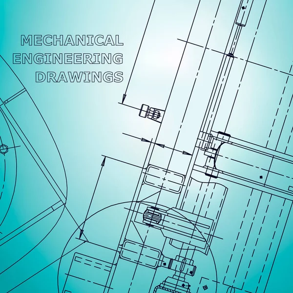 Blueprint Sketch Ilustracja Inżynierii Wektorowej Okładka Ulotka Jasnoniebieski — Wektor stockowy