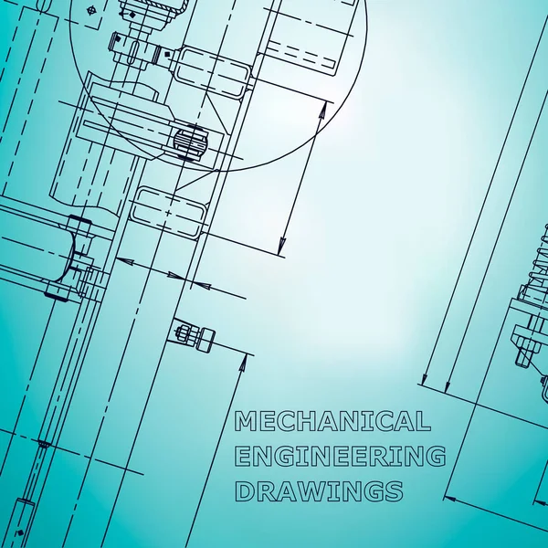 Plano Sketch Ilustración Ingeniería Vectorial Cubierta Volante Pancarta Fondo Fabricación — Archivo Imágenes Vectoriales