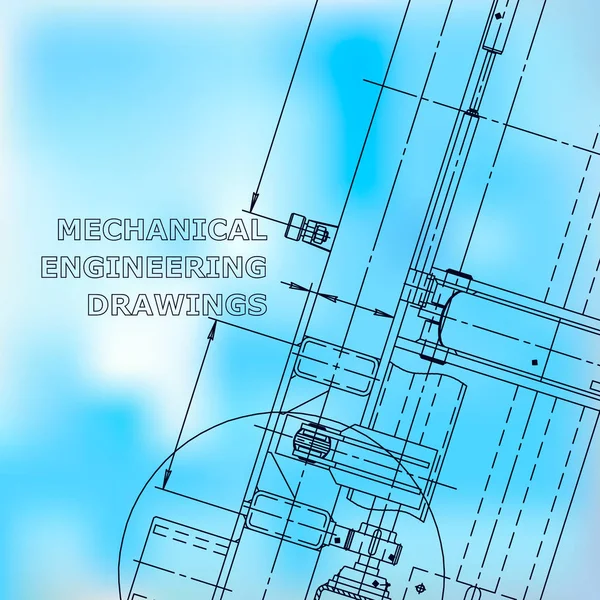 Blaupause Skizze Vektor Engineering Illustration Cover Flyer Banner Hintergrund Instrumentenbau — Stockvektor