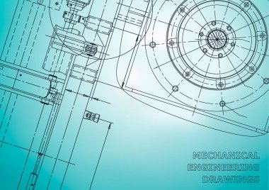 Blueprint. Vektör Mühendisliği Illustration. Açık mavi