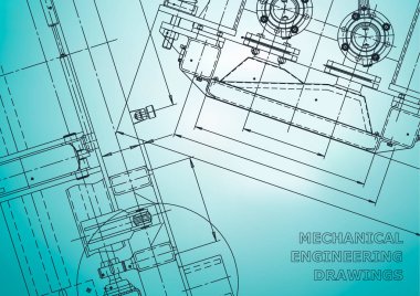 Blueprint, Sketch. Vektör Mühendisliği illüstrasyon