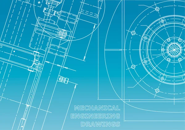 Синій Відбиток Векторна Інженерна Ілюстрація Обкладинка Флаєр Банер Фон Креслення — стоковий вектор