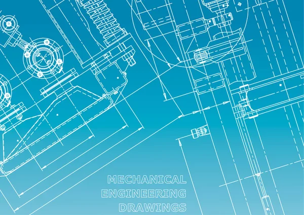 Plano Ilustración Ingeniería Vectorial Sistemas Diseño Asistido Por Computadora Dibujo — Vector de stock