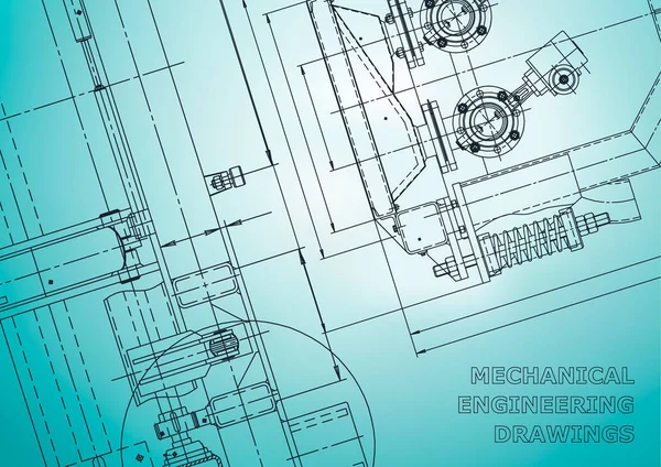 Blauwdruk, schets. Vector engineering illustratie — Stockvector