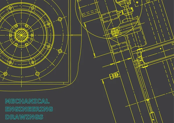 Planta Sketch Ilustração Engenharia Vetorial Capa Panfleto Banner Fundo Desenhos —  Vetores de Stock