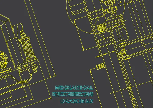 Схема Скетч Векторная Инженерная Иллюстрация Обложка Флаер Баннер Фон Рисунки — стоковый вектор