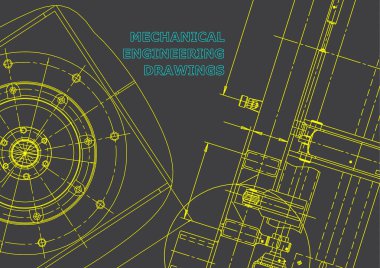 Plan, Kroki. Vektör mühendisliği illüstrasyon. Kapak, el ilanı, afiş, arka plan. Alet yapımı çizimler. Gri