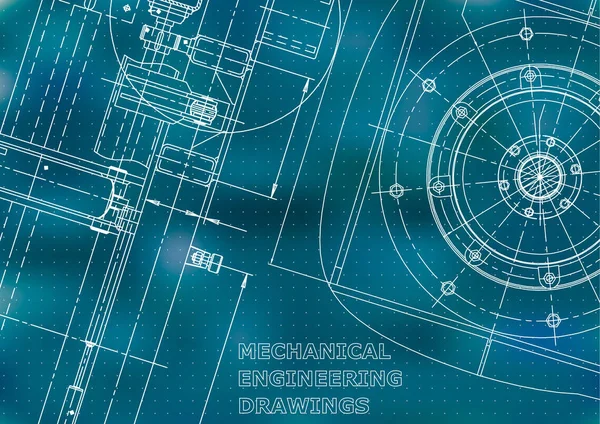 Plan, Kroki. Vektör mühendisliği illüstrasyon. Kapak, el ilanı, afiş. Mavi arka plan. Puan