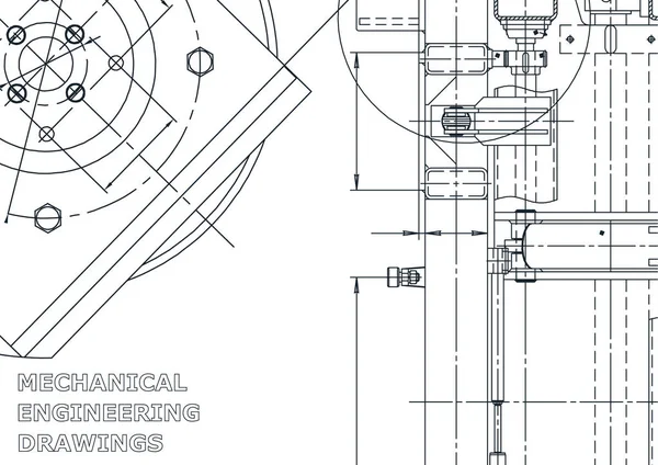 Vektor Engineering Illustration Instrumentenbau Computergestütztes Designsystem — Stockvektor