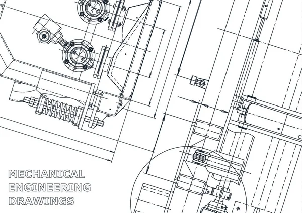 Ескіз Векторна Інженерна Ілюстрація Обкладинка Флаєр Банер Фон Креслення Виготовлення — стоковий вектор