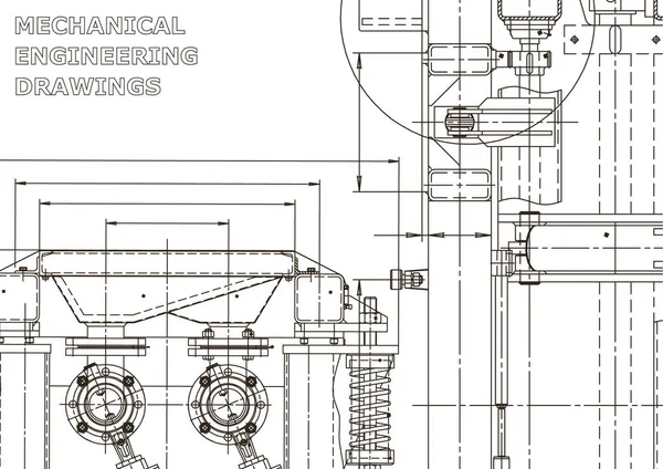 Construction Machines Fabrication Instruments Système Conception Assistée Par Ordinateur — Image vectorielle