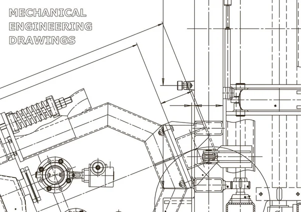 Machine Building Industry Mechanical Instrument Making Computer Aided Design System — Stock Vector