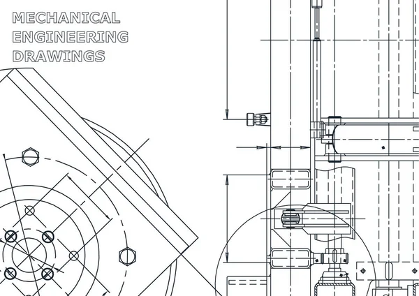 Ilustración Ingeniería Vectorial Dibujos Para Hacer Instrumentos Mecánica Sistema Diseño — Vector de stock