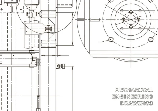 Ilustracja Inżynierii Wektorowej Rysunki Tworzenia Przyrządów Rysunek Inżynierii Mechanicznej Systemy — Wektor stockowy