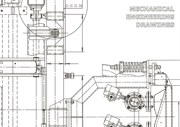 Indústria Construção Máquinas Desenhos Para Fabricação Instrumentos Sistemas Design Assistidos —  Vetores de Stock