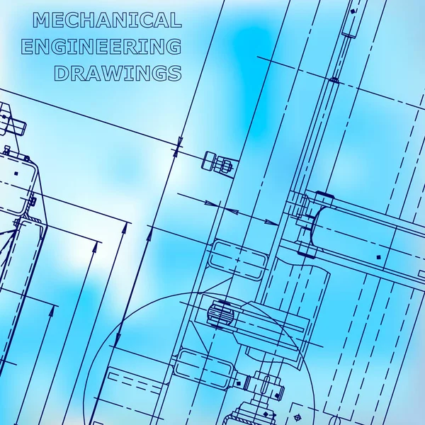 Blaupause Vektor Engineering Illustration Technische Abbildungen Blau Plan Plan Corporate — Stockvektor