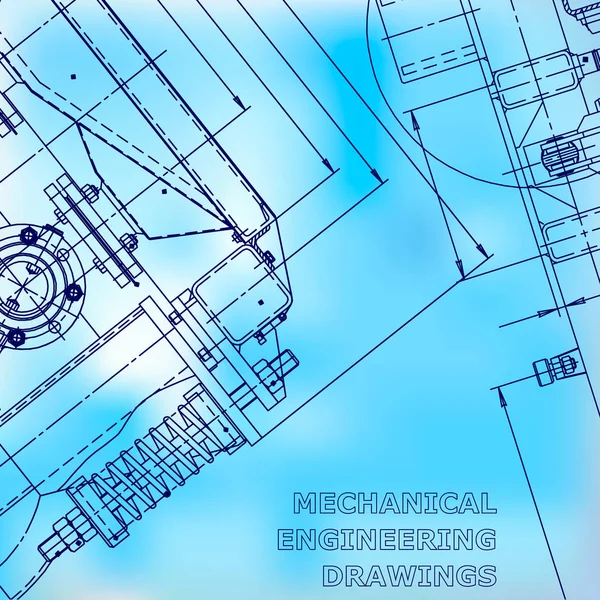 Plano Ilustración Ingeniería Vectorial Ilustraciones Técnicas Blue Esquema Plan Esquema — Vector de stock