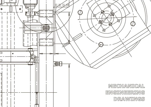 Ilustracja Inżynierii Wektorowej Rysunki Tworzenia Przyrządów Rysunek Inżynierii Mechanicznej Systemy — Wektor stockowy
